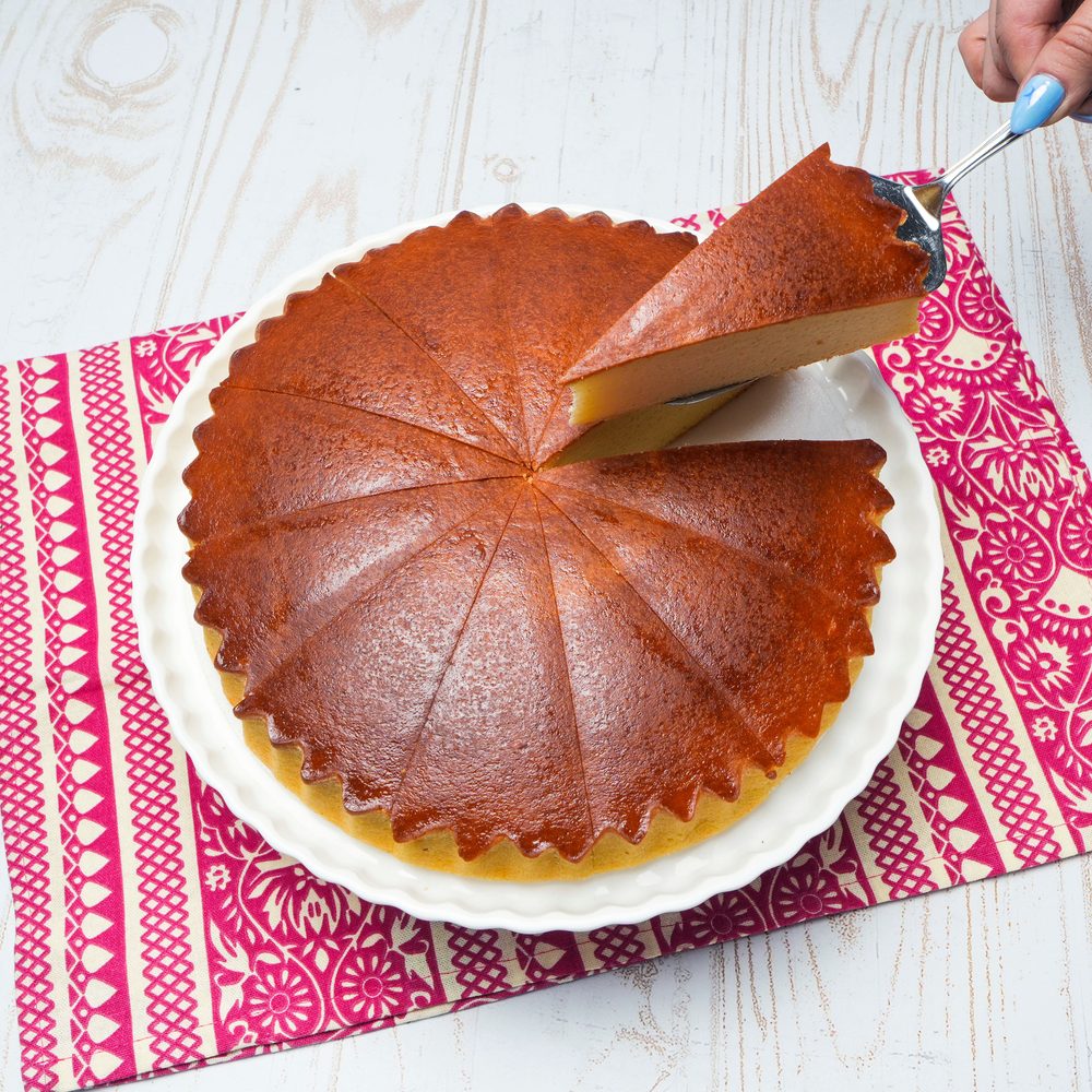 Cheese cake entero, suave y húmedo